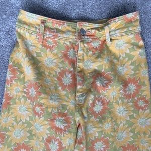 Zara Marine Straight Floral Jeans